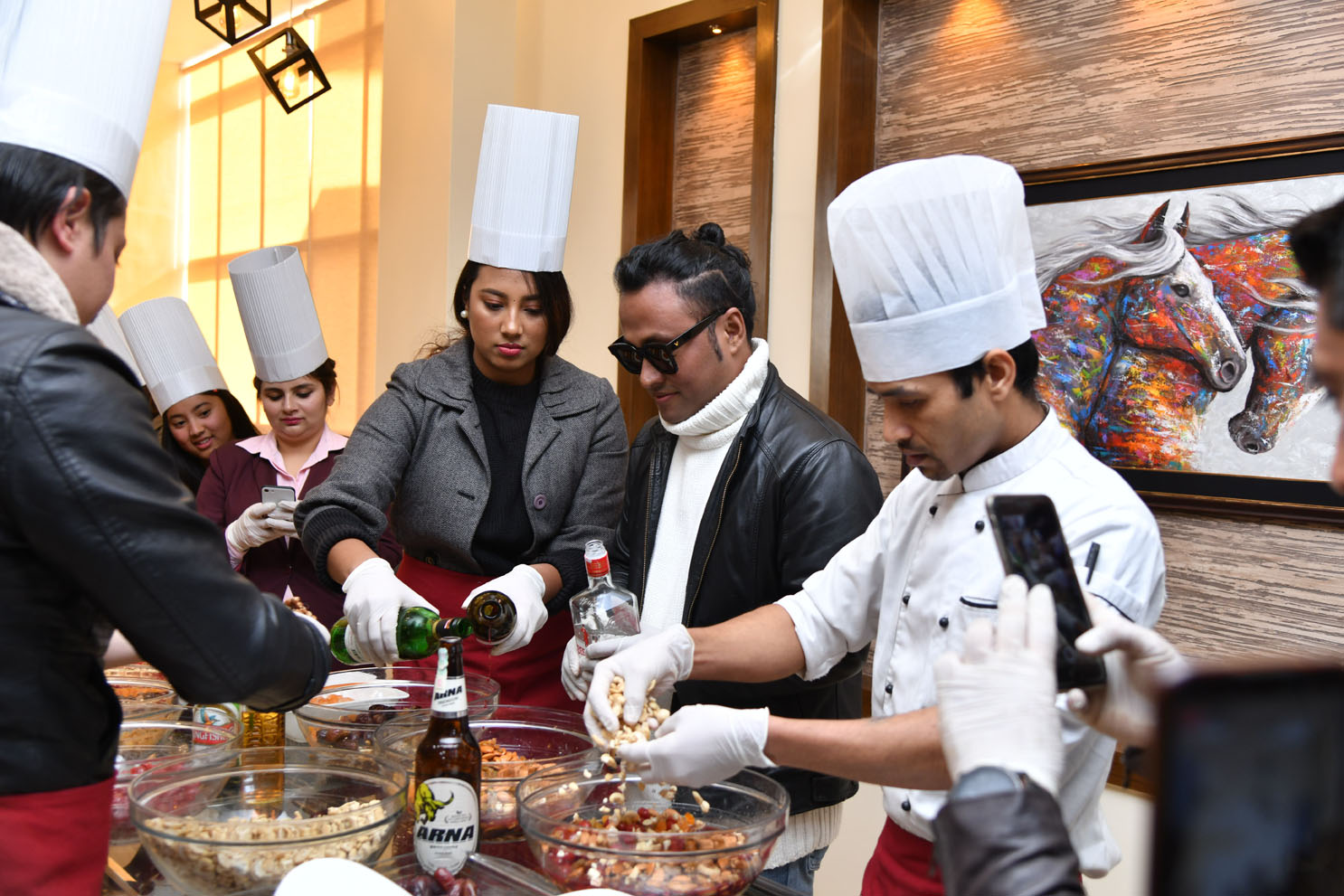 The First of Many Cake Mixing  at Hotel Sabrina 
